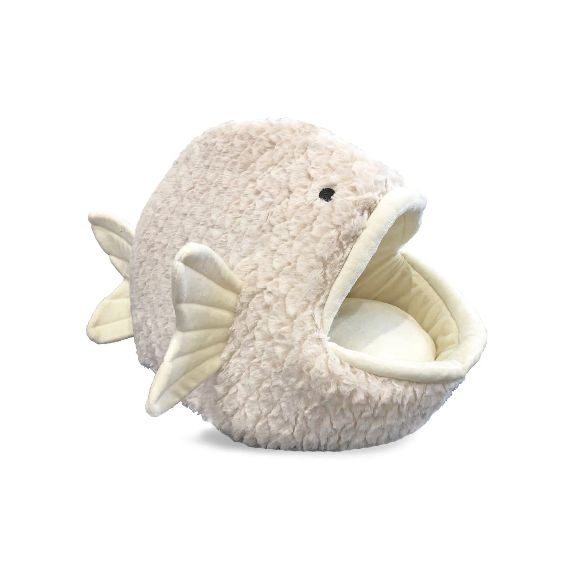 Nandog | White Fish Dog Bed and Cat Hut