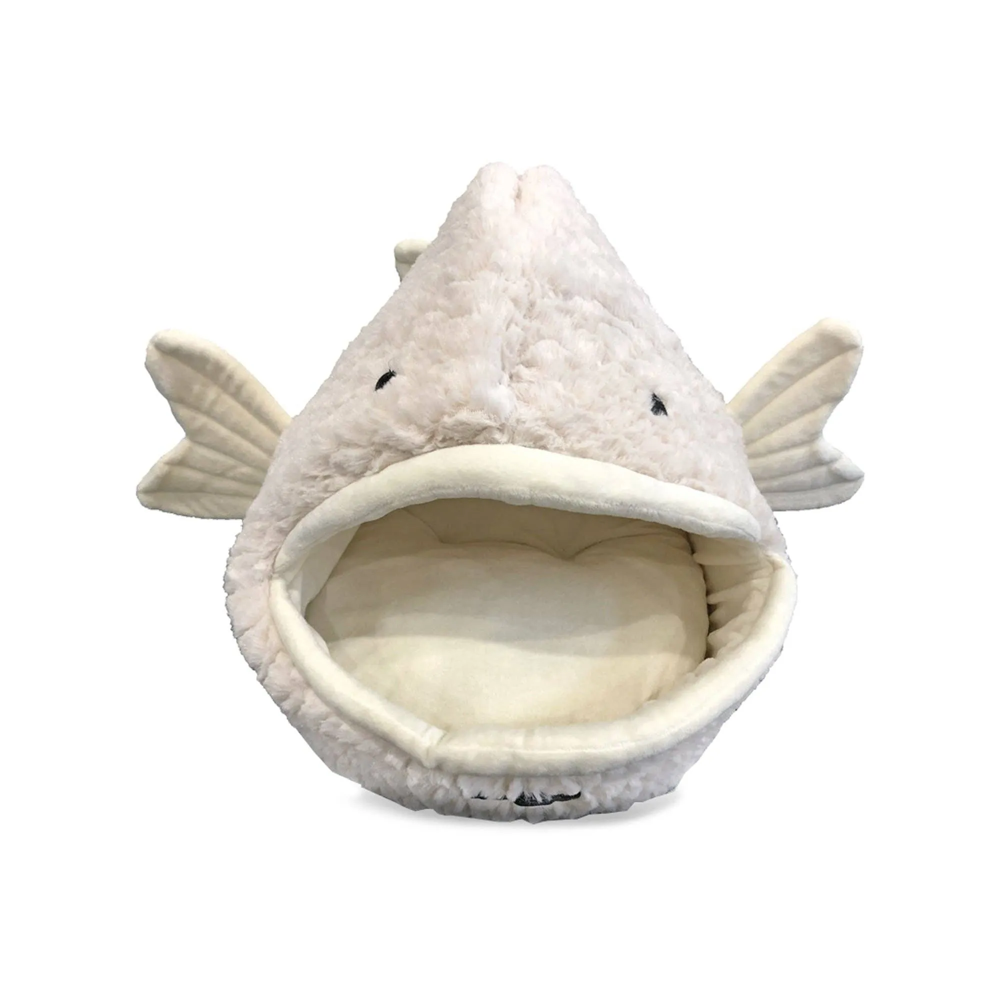 Nandog | White Fish Dog Bed and Cat Hut