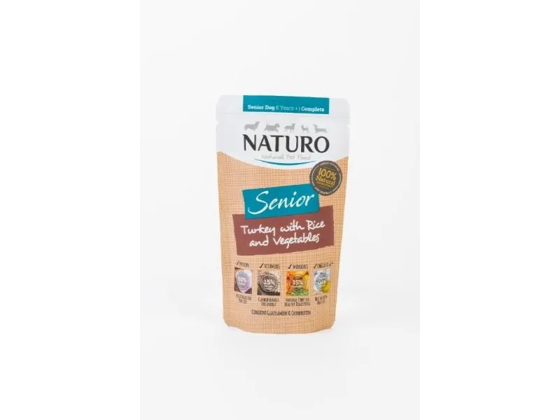 Naturo Senior Dog Food Turkey with Rice & Vegetables 150g x 8
