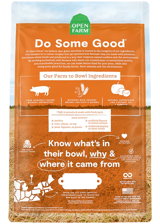 Open Farm - Farmer's Table Pork & Ancient Grains - Dry Dog Food