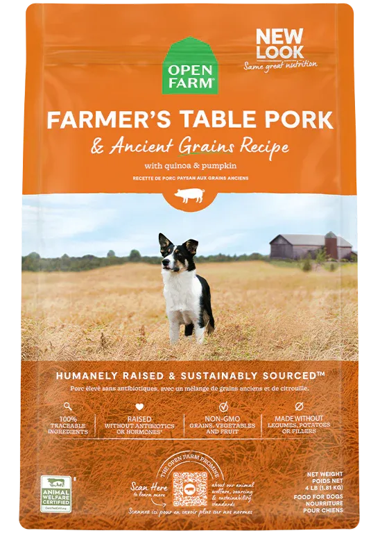 Open Farm - Farmer's Table Pork & Ancient Grains - Dry Dog Food