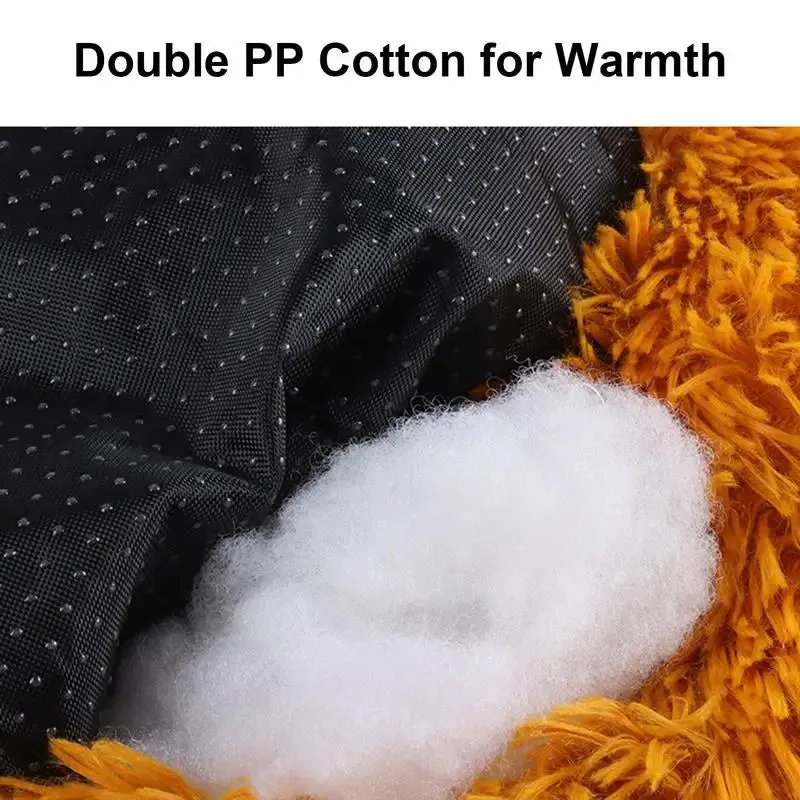 PawfectFriend Calming Donut Bed – Plush Fluffy Cushion for Dogs & Cats, XXL 80cm (Peach)