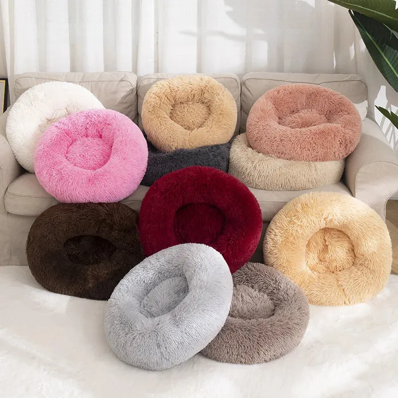 Plush Donut Dog Bed for Cozy Comfort