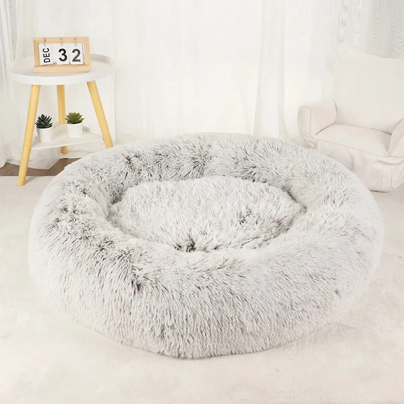 Plush Donut Dog Bed for Cozy Comfort