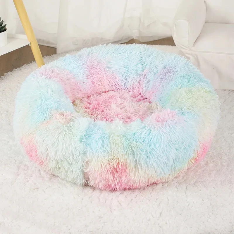 Plush Donut Dog Bed for Cozy Comfort