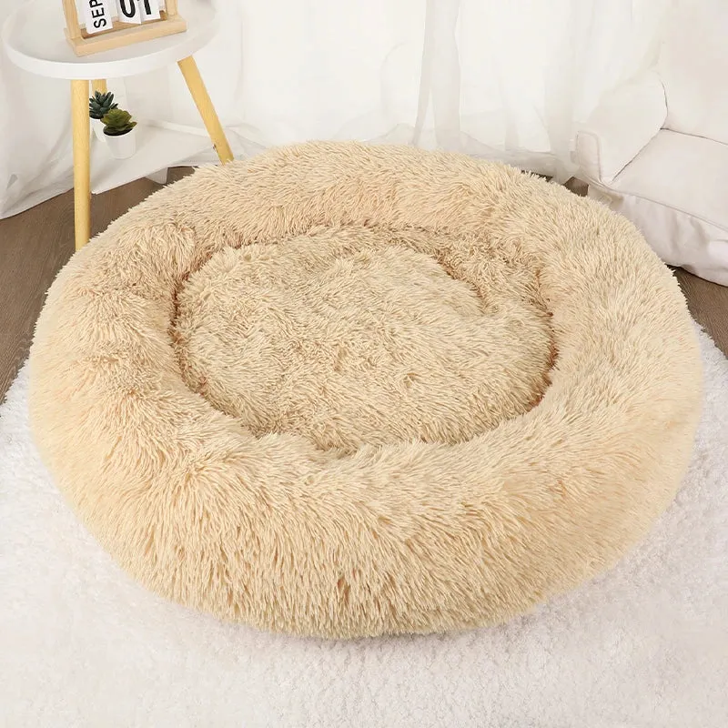 Plush Donut Dog Bed for Cozy Comfort