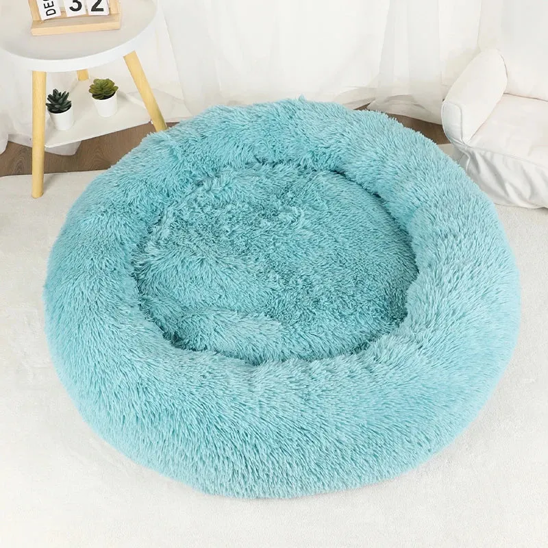Plush Donut Dog Bed for Cozy Comfort