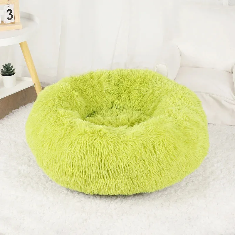 Plush Donut Dog Bed for Cozy Comfort