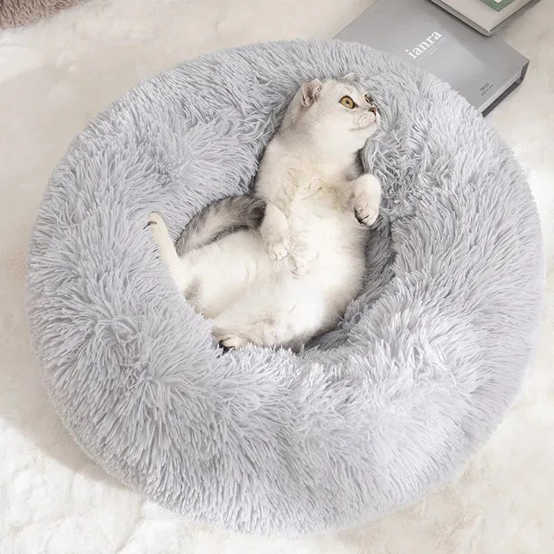 Plush Donut Dog Bed for Cozy Comfort
