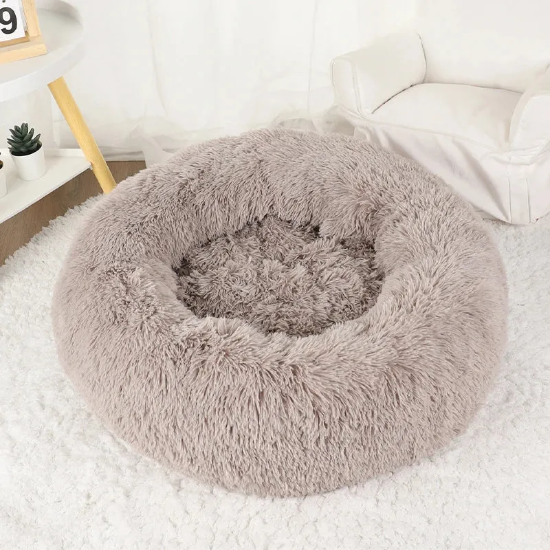 Plush Donut Dog Bed for Cozy Comfort