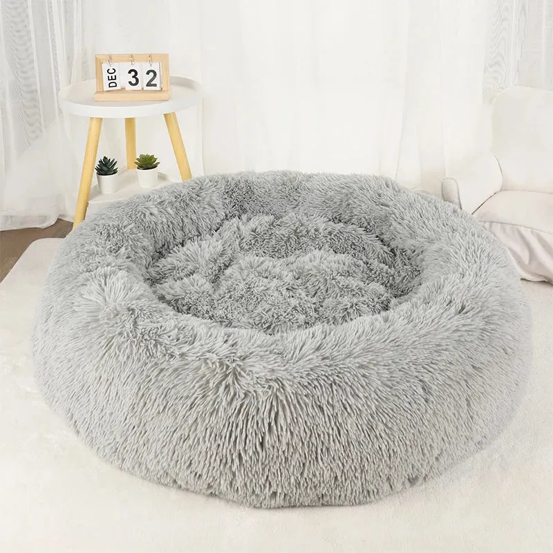 Plush Donut Dog Bed for Cozy Comfort