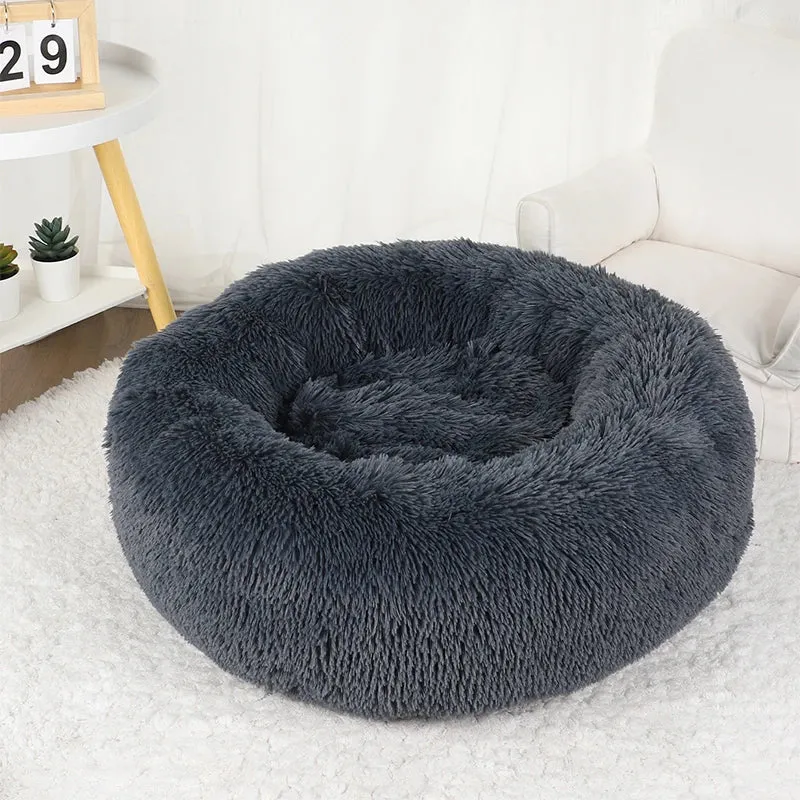 Plush Donut Dog Bed for Cozy Comfort