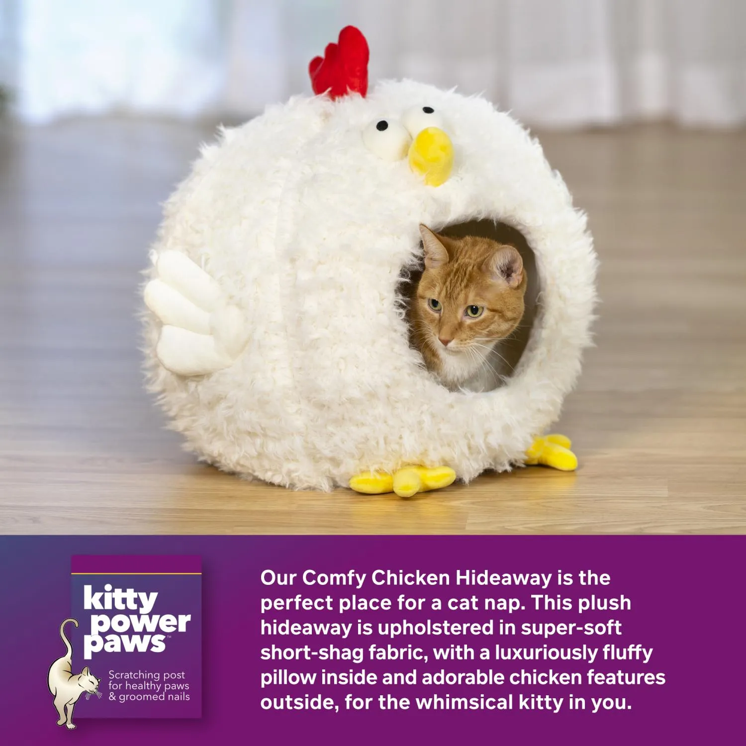 Prevue Pet Comfy Chicken Hideaway Cat or Small Dog Bed