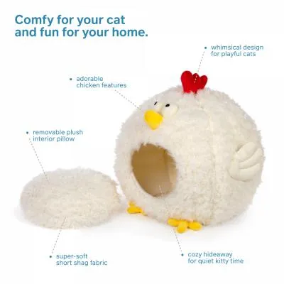 Prevue Pet Comfy Chicken Hideaway Cat or Small Dog Bed
