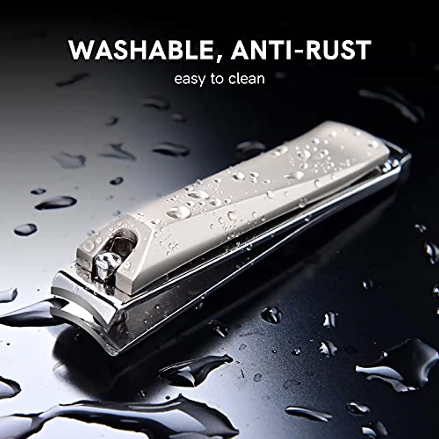 Professional Nail Cutters for Thick Nails, Sharp Sturdy Nail Clippers Set for Men & Women, Precisely Stainless Steel Fingernail & Toenail Clippers with Nail File, 3 Pcs Nail Trimmer