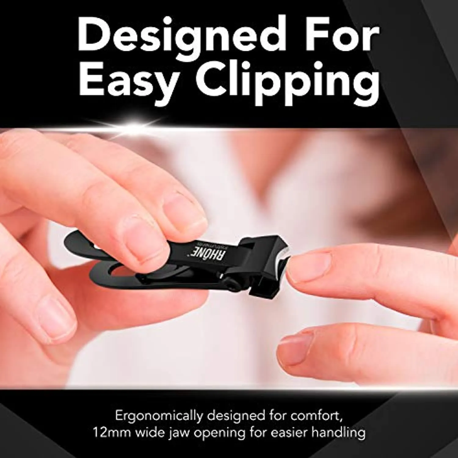 Rhône Instruments Nail Clippers, 420J2 Surgical Grade Steel, Extra-Wide Jaw, Cuts Thick Nails, Professional Series, Heavy-Duty Fingernail and Toenail Clippers for Manicure, Pedicure, Women and Men