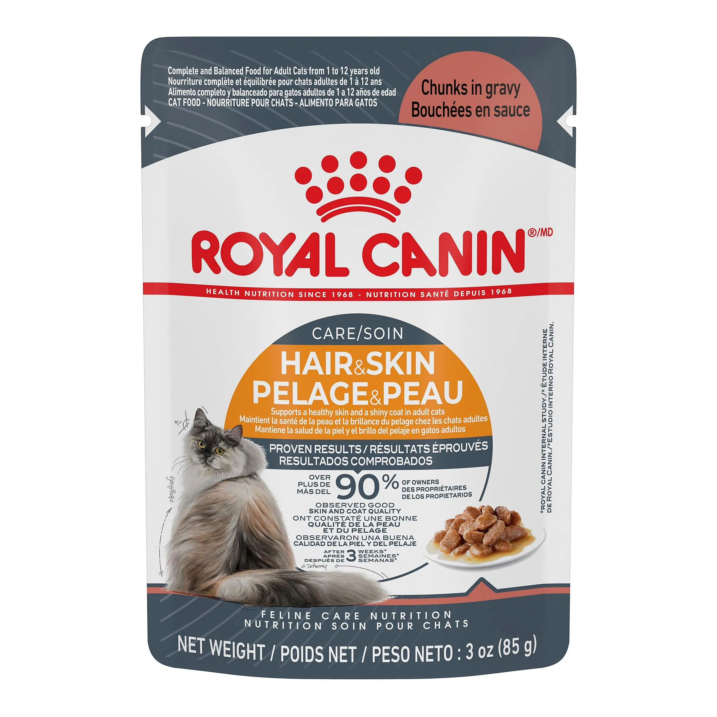 Royal Canin Cat Pouches Chunks In Gravy Adult Hair & Skin