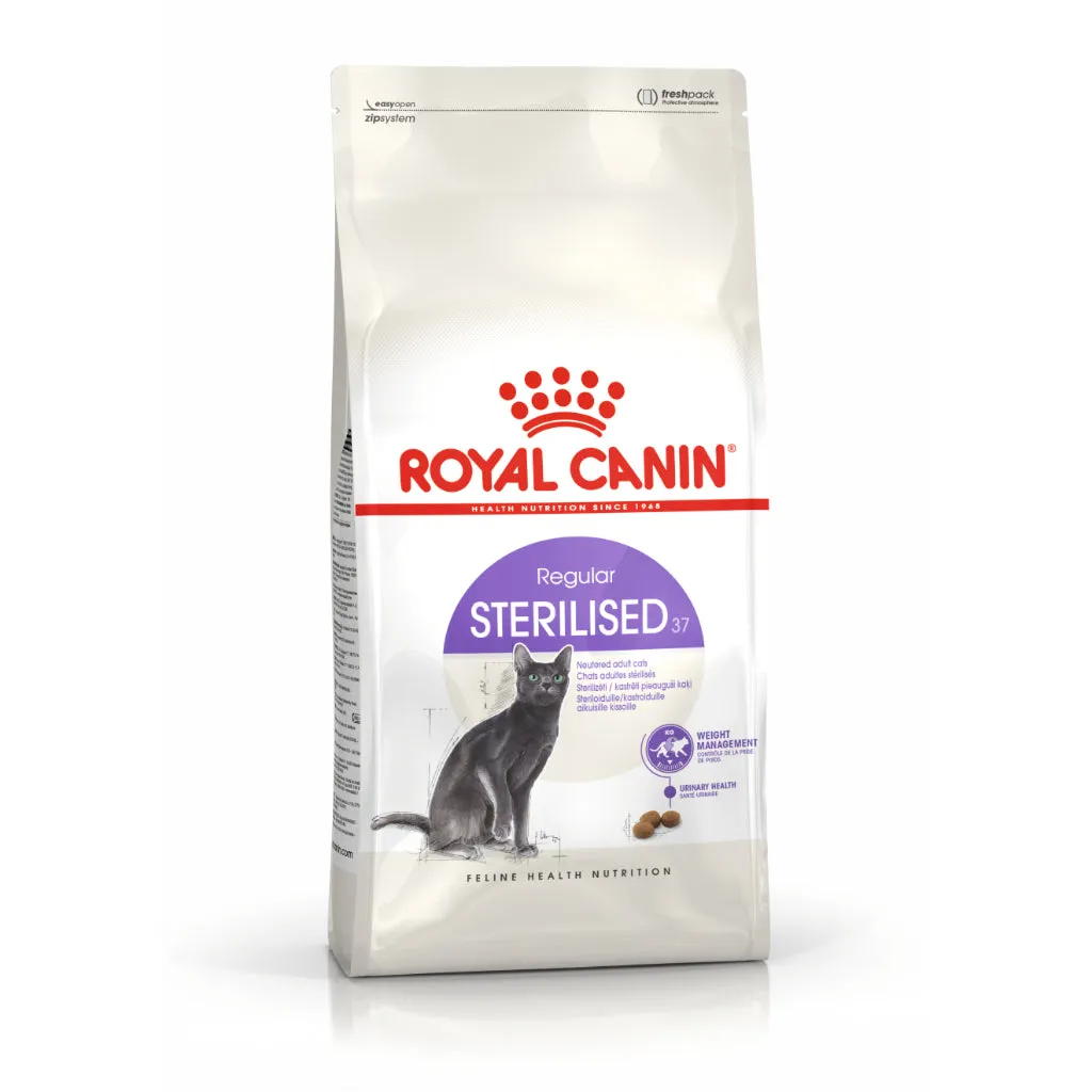 Royal Canin Sterilised 37 (4kg) Adult Dry Cat Food - Feline Health Nutrition Sterilized