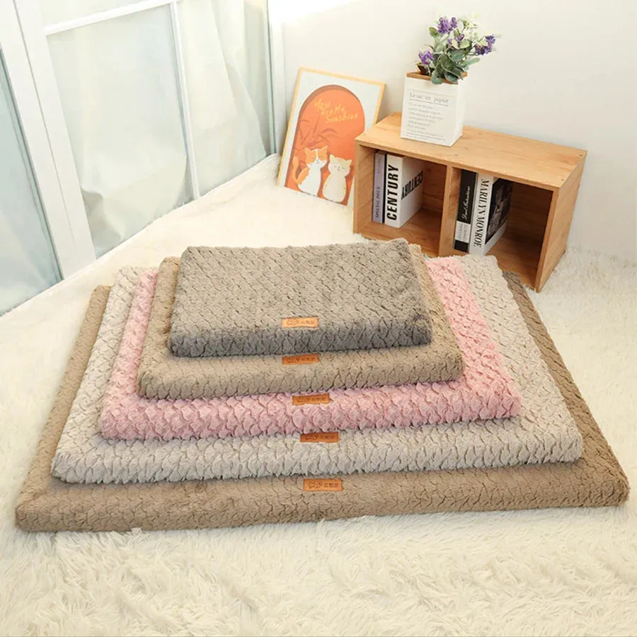 Short Plush Removable Washable Pet Bed – High Elasticity Non-Collapse Dog Bed for Small and Medium Dogs and Cats