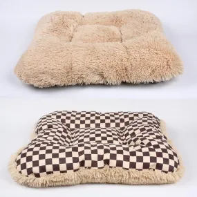 Square Windsor Big Check Bed with Camel Shag