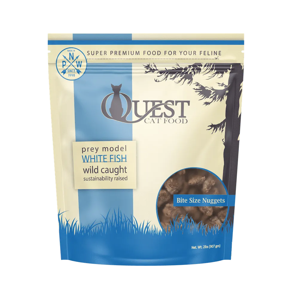 Steve's Quest Whitefish Nuggets 2-lb, Frozen Raw Cat Food