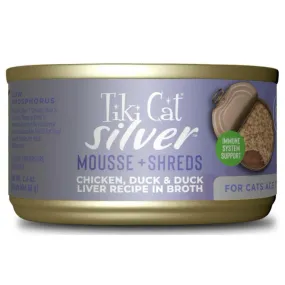 Tiki Cat Silver for Seniors Chicken & Duck & Duck Liver (2.4 oz x 12 cans)