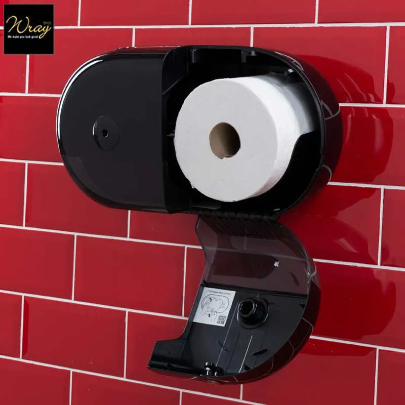 Tork SmartOne Twin Mini Toilet Roll Dispenser Black