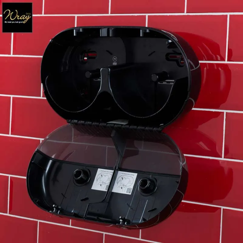 Tork SmartOne Twin Mini Toilet Roll Dispenser Black