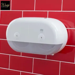 Tork SmartOne Twin Mini Toilet Roll Dispenser White