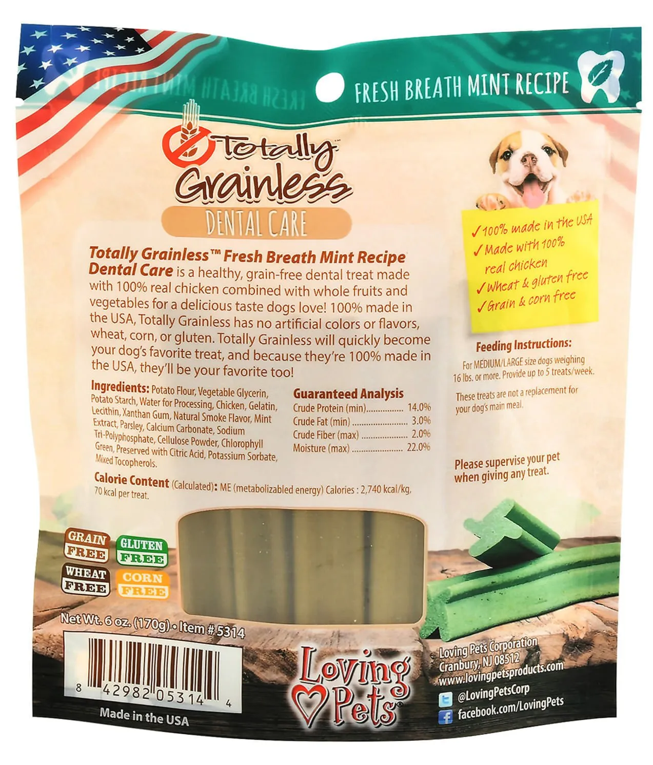 Totally Grainless Dental Care Treat, 6 oz