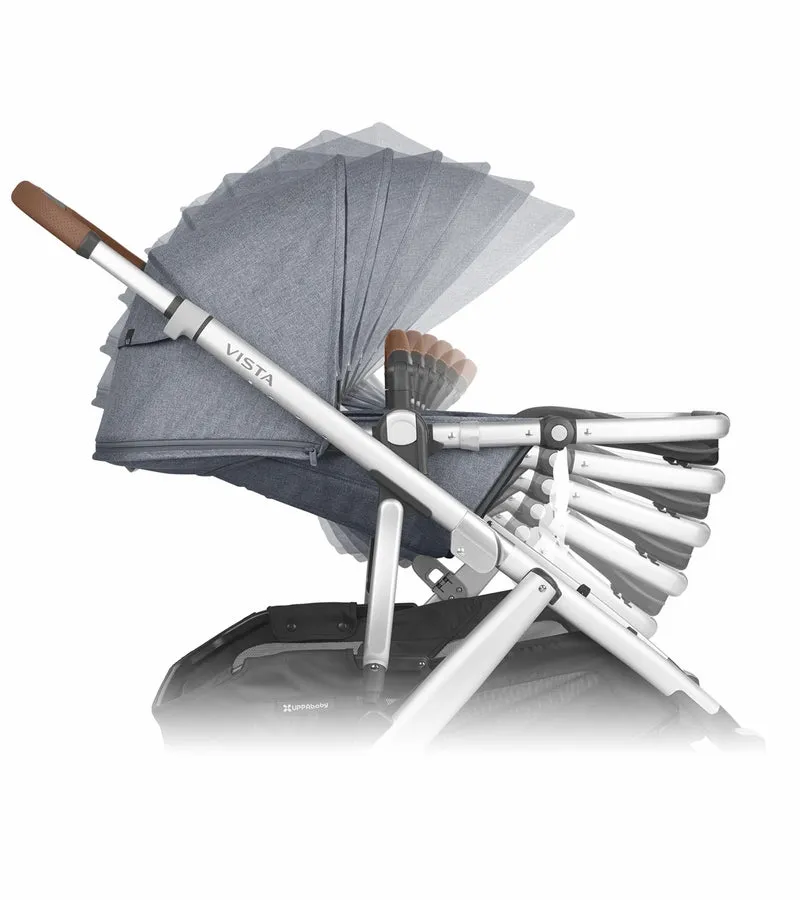 Vista V2 Stroller - Gregory - Blue Mélange | Silver Frame | Saddle Leather   Mesa V2 Infant Car Seat - Gregory - Blue Melange | Merino Wool