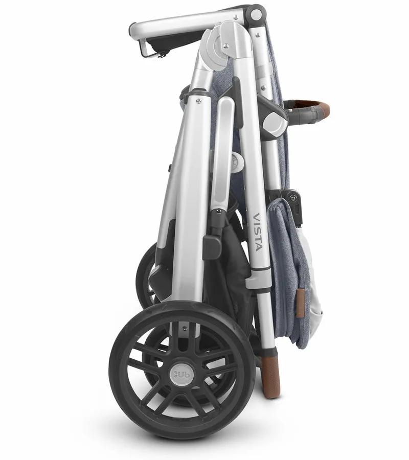 Vista V2 Stroller - Gregory - Blue Mélange | Silver Frame | Saddle Leather   Mesa V2 Infant Car Seat - Gregory - Blue Melange | Merino Wool