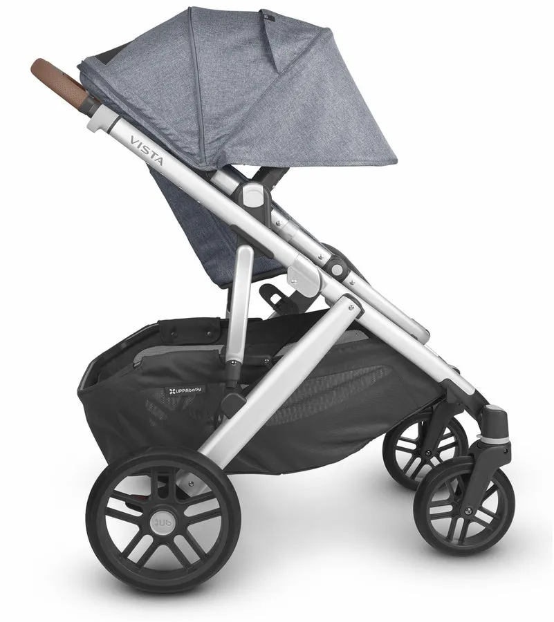 Vista V2 Stroller - Gregory - Blue Mélange | Silver Frame | Saddle Leather   Mesa V2 Infant Car Seat - Gregory - Blue Melange | Merino Wool