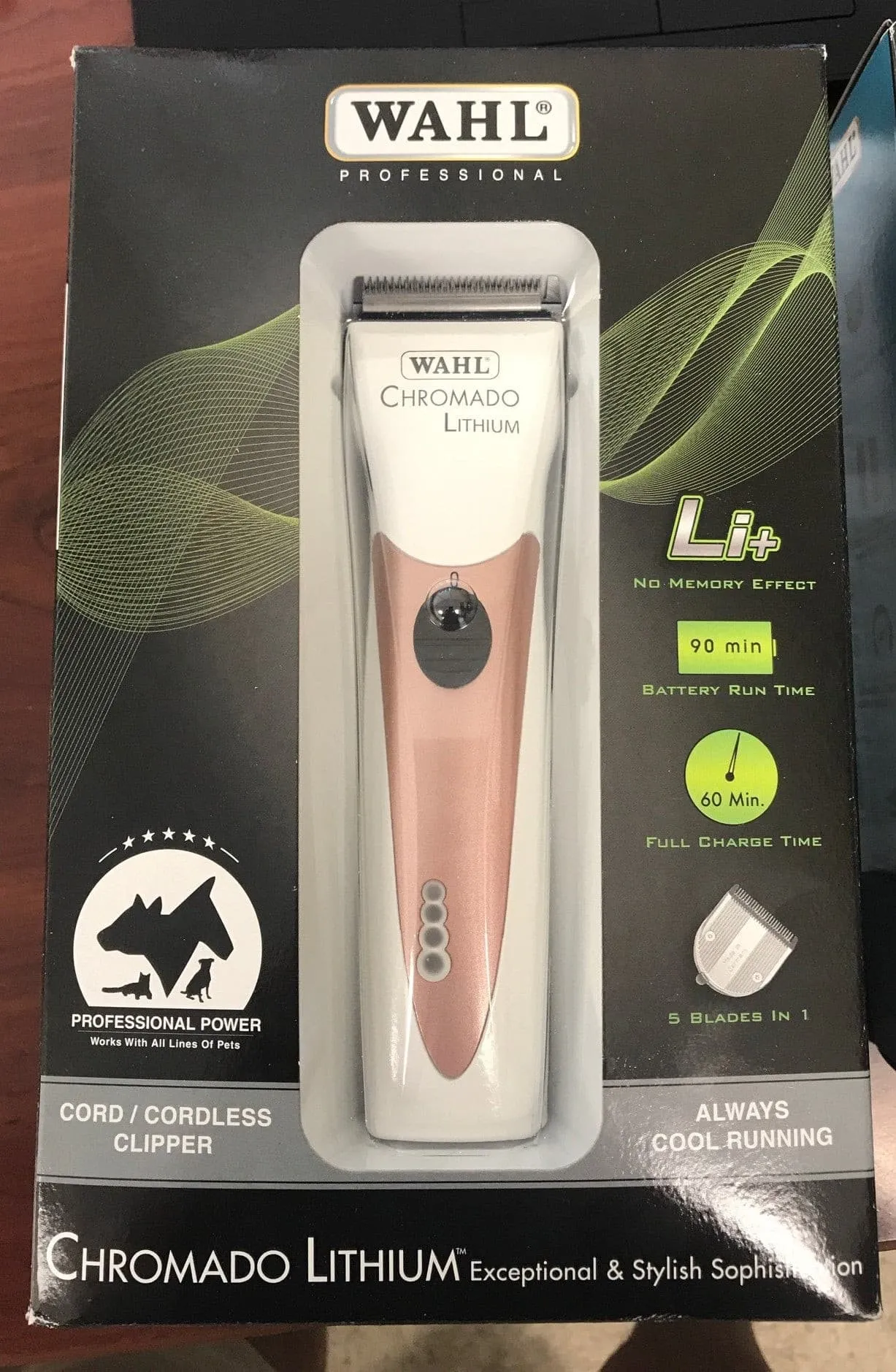 Wahl Chromado Lithium Ion Cordless 5 N 1 Clipper Gold-Rose