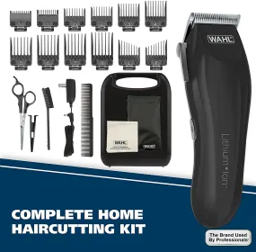 Wahl Clipper Lithium-ion Cordless Haircutting Kit! Cordless Rechargeable Grooming and Trimming Kit, 12 Guide Combs