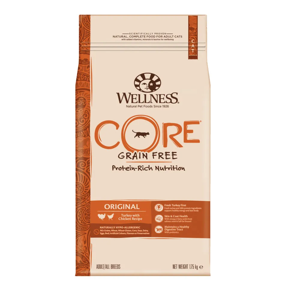 Wellness CORE Original Chicken and Turkey Grain Free Dry Adult Cat Food 1.75kg